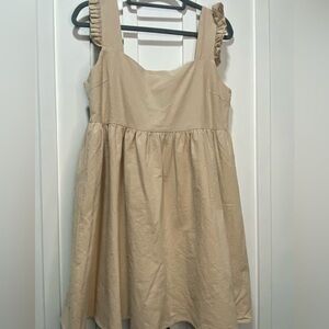 Nasty Gal Tan linen dress